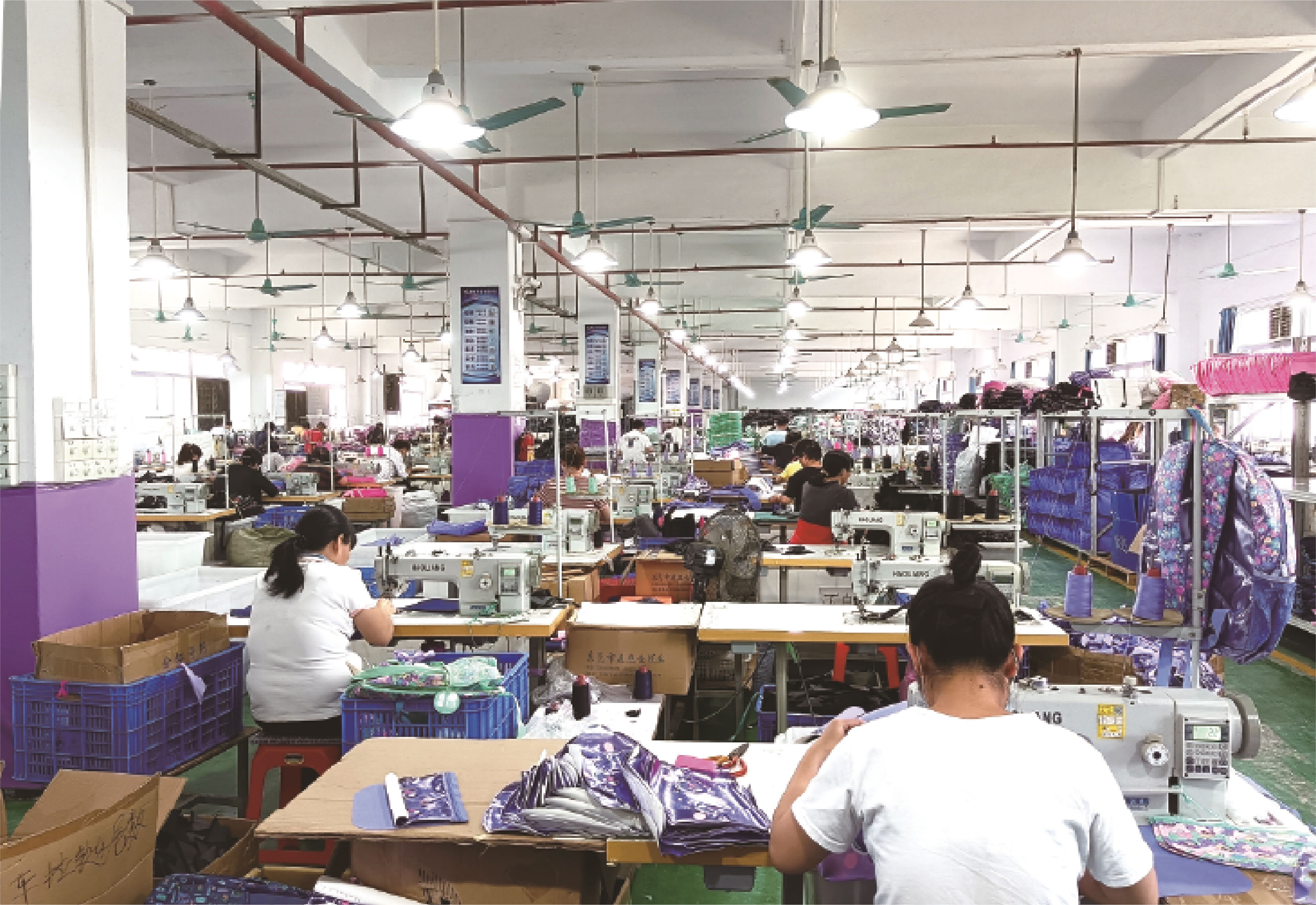 Seam sewing production line